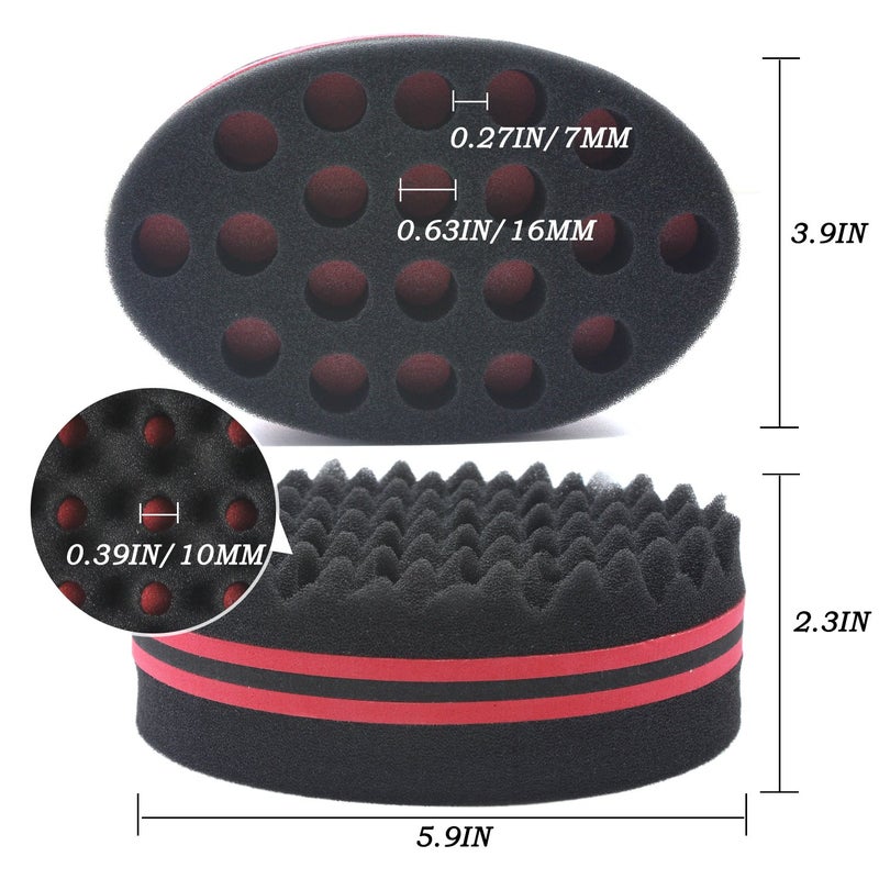 AIR&TREE Magic Barber Sponge Brush for Waves, Dreadlocks, Coils, and Afro Curls - Hair Care Tool with 7 & 16 mm Diameters (1 PCS) - Image 2
